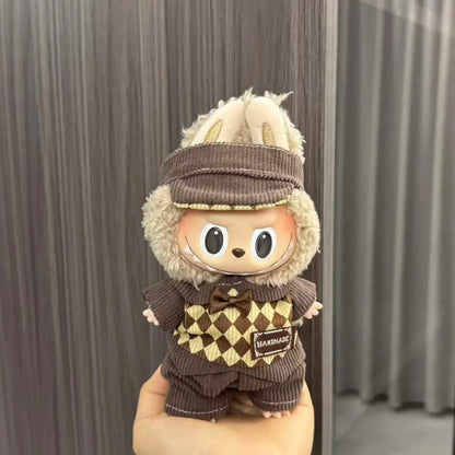 17cm Labubu V1–V2 Trendy Doll Clothes & Accessories – Idol Outfit for Kids Gift
