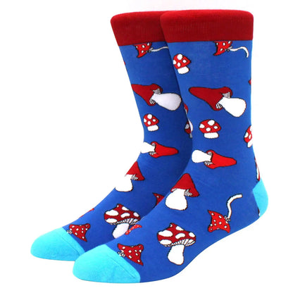 Men’s & Women’s Funny Beer Rainbow Socks – Skateboard Striped Pig Hip Hop Colorful Mid-Rise Casual Crew Cotton Socks, Unisex Fashion Novelty Socks