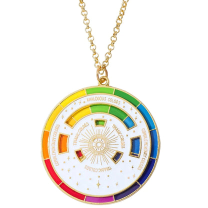Color Wheel Keychain - Interactive Art Keyring Gift for Painters Artists and Creative Accessories