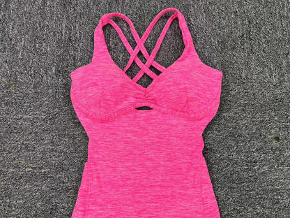 Women’s Black Sporty Jumpsuit – 2025 Workout Yoga Gym Set with Push-Up Fitness Overalls