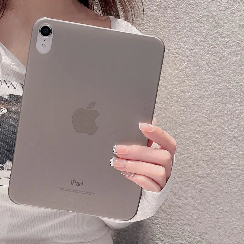 Transparent Frosted Case for iPad Mini 6 - Ultra Thin Fingerprint Resistant Hard PC Cover for iPad 10th, 9th, 8th, 10.2, Air 5 and 4