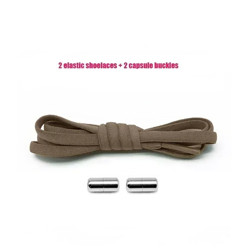Elastic No-Tie Shoelaces - Quick Slip-On Stretch Shoe Laces for Kids & Adults