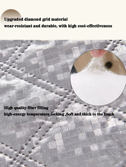 Side Zipper Cotton Curtain – Double-Layer Thickened, Windproof & Thermal Insulated Household Curtain, Customizable