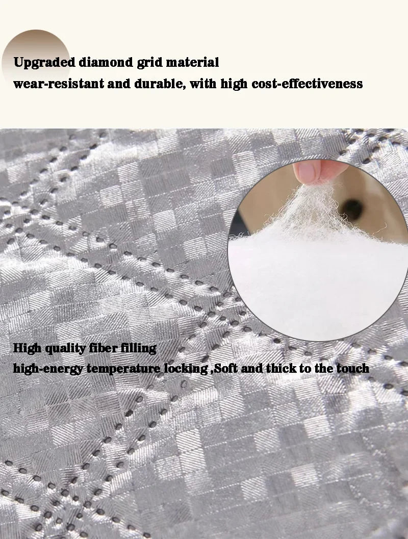 Side Zipper Cotton Curtain — Double-Layer Thickened, Windproof & Cold-Resistant Home Curtain, Customizable