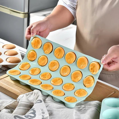 12/24 Hole Silicone Baking Mold - 3D Sphere Chocolate Mold Cupcake Muffin Cake Pan for DIY Dessert Kitchen Tools