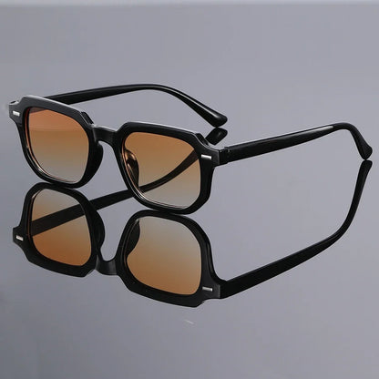 Men's Retro Square Frame Glasses - Trendy Y2K Rivet Street Style Fashion Eyewear
