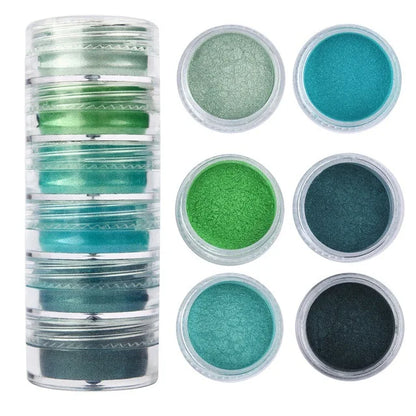 Crystal Clear Epoxy Resin Kit - AB Resin Glue with 6 Color Mica Powder for DIY Jewelry, Nail Art, Soap & Craft Casting