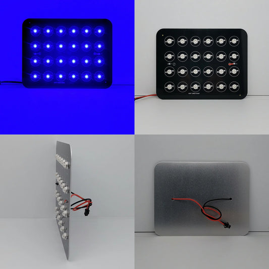 24W Royal Blue LED PCB Light - 450nm-455nm DIY Lamp for Plant Aquarium Lighting