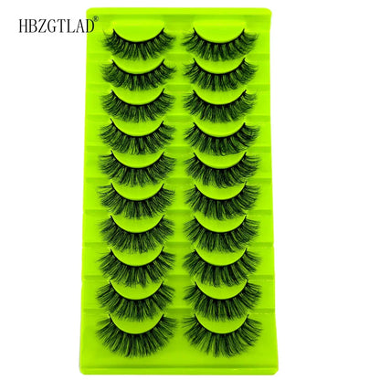 5/10 Pairs 3D Mink False Eyelashes – Wispy Handcrafted Full Strip Short Natural Lashes for Makeup