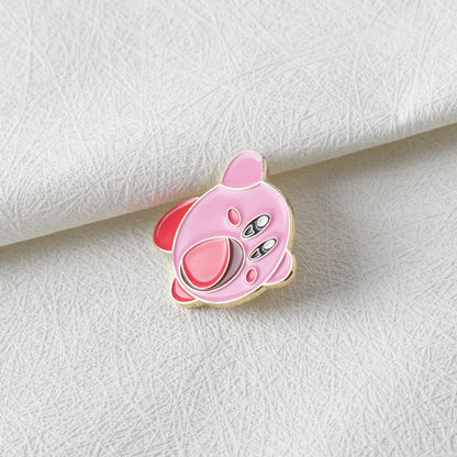 Kirby Anime Enamel Pin - Cute Backpack Badge Brooch Accessory for Manga Fans & Collectible Gifts