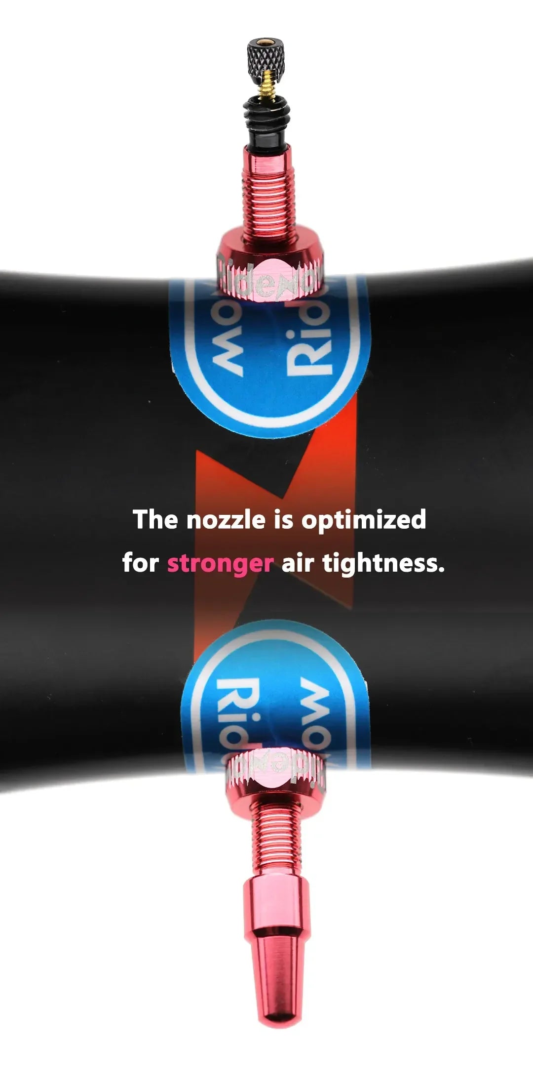 RideNow Metal Nozzle TPU Inner Tube – Removable Valve Cores, External Thread, 700C x 18-32C/32-47C Road Bike & Gravel Presta Valve