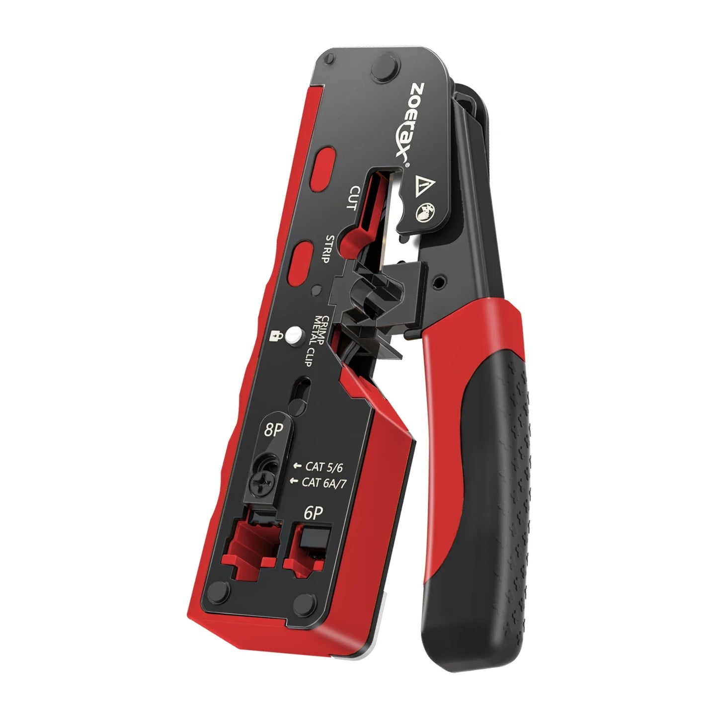 ZoeRax RJ45 Network Crimping Tool - CAT7 CAT6A CAT6 CAT5e Ethernet Cable Cutter & Wire Stripper