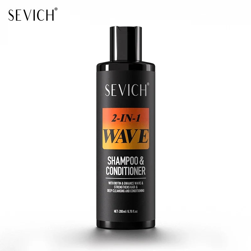 Deep Wave Control Pomade Shampoo Kit - Biotin Edge Control & Strong Hold Hair Gel for Men