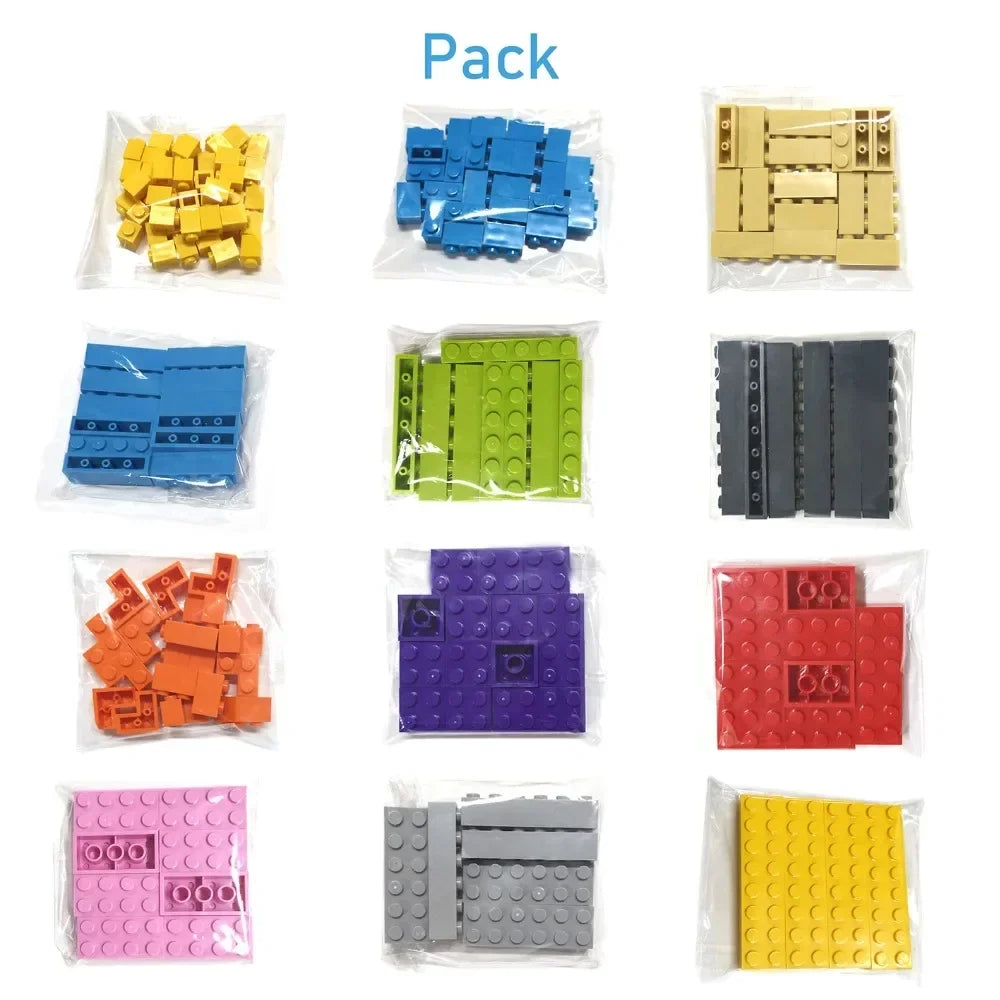 200pcs 1x4 Dot DIY Building Blocks - Educational Creative Brick Set Compatible with 3010 Bricks for Kids