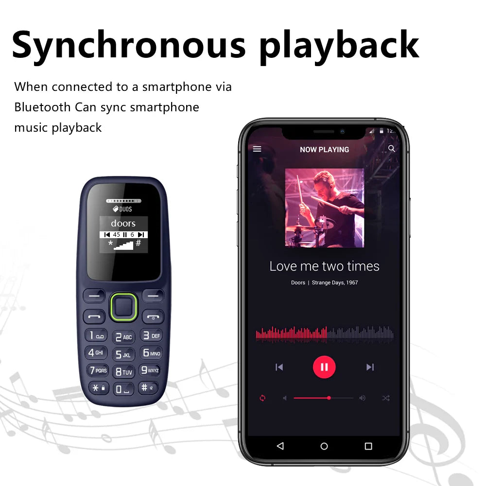 BM310 Small Mobile Phone | Unlocked Dual SIM, Bluetooth, Low Radiation, Automatic Call Recording & Compact Design