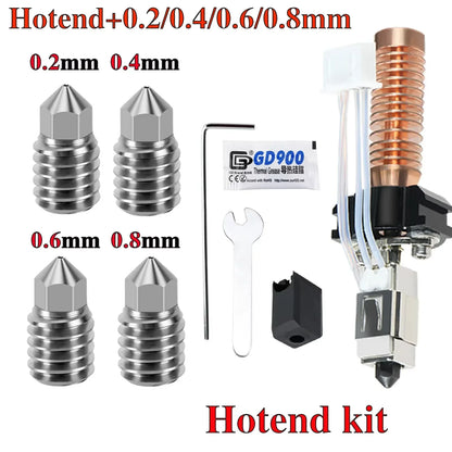 Hotend for Flashforge Adventurer 5M/5M Pro – Ceramic Heating Block Kit, 280℃ Hot End, Hard Steel Nozzle 3D Printing Parts