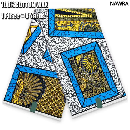 2026 African Real Wax Print Fabric - 100% Cotton Ghana Style Soft Ankara Pagne