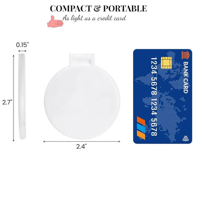 Mini Round Folding Compact Mirror - Bulk Makeup Mirrors for Purse, Travel & Daily Use for Women and Girls
