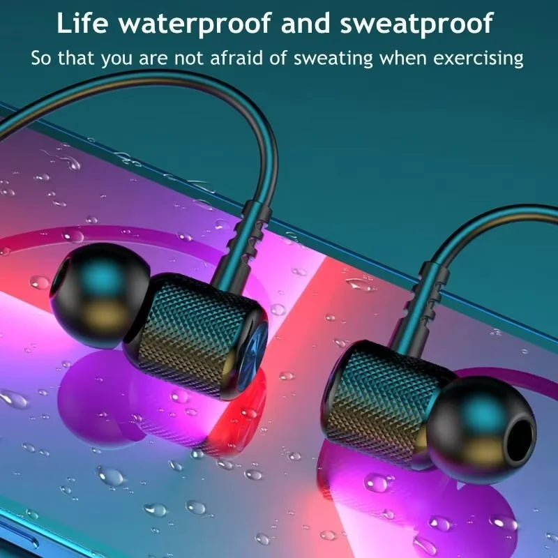 9D Bluetooth Wireless Earphones - Magnetic Sport Neckband TWS Earbuds with Mic