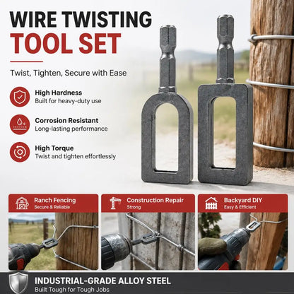 Drill Wire Twister Tool - Fence Wire Tying Sleeve for 9 & 11 Gauge Wire Electric Drill Chuck