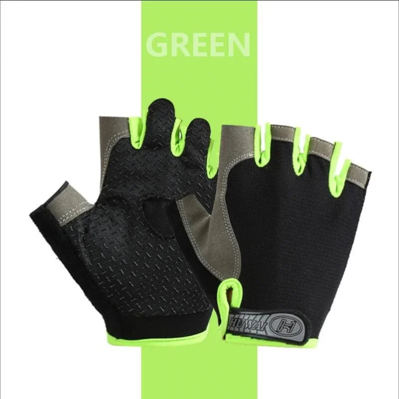 Fingerless Gym Gloves – Anti-Slip, Shock-Absorbing & Breathable Sports Gloves for Training & Weightlifting