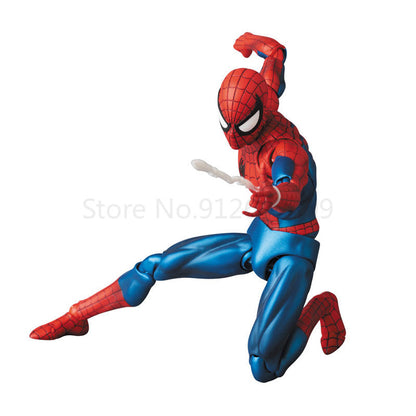 Disney Mafex 075 Spiderman Action Figure – 16cm High-Quality Spider-Man Model with Accessories, Collectible Toy Gift