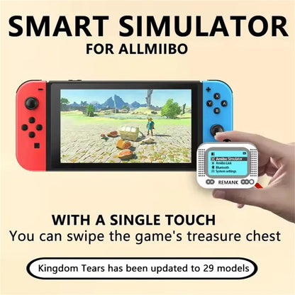 Universal Chargeable Amiibo Emulator Writer – Bluetooth-Compatible Gaming Accessory for Switch & Wii U Allmiibo Simulator Tool