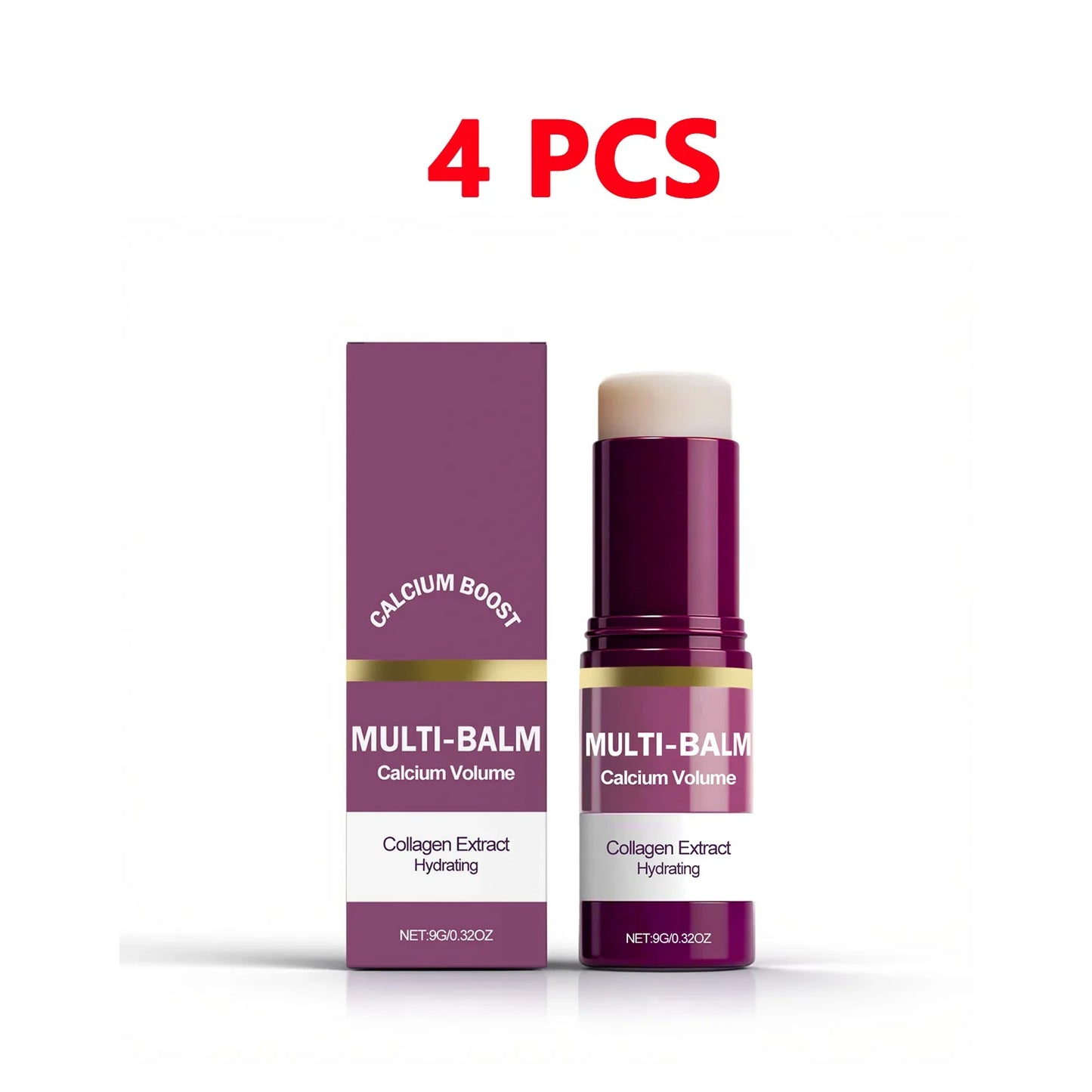 Calcium Volume Multi Balm Stick - Collagen Infused Hydrating Firming Anti-Wrinkle Pre-Makeup Moisturizer
