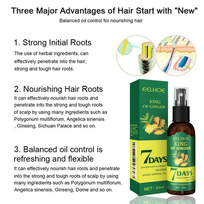 Ginger Hair Growth Serum Spray - Nourishing Scalp Treatment for Stronger Roots, Shine & Hair Care