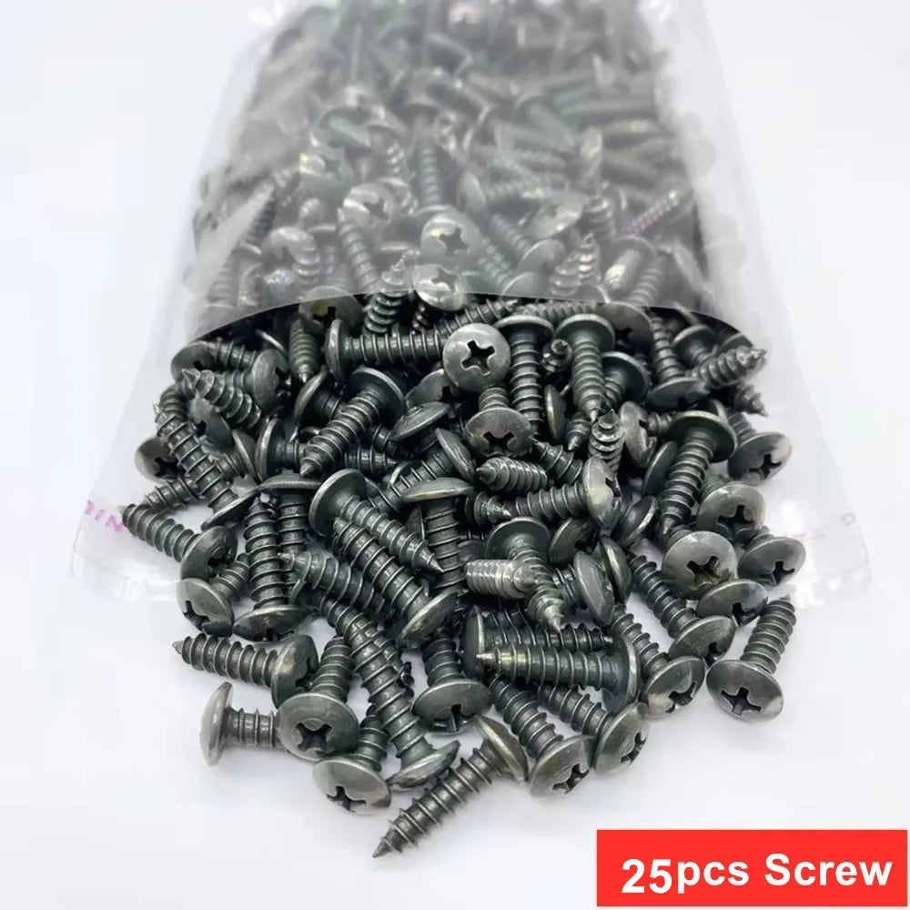 Car U-Type Metal Screw Clip Set - Anti-Rust Fastener Clips with Screws (10-100PCS)
