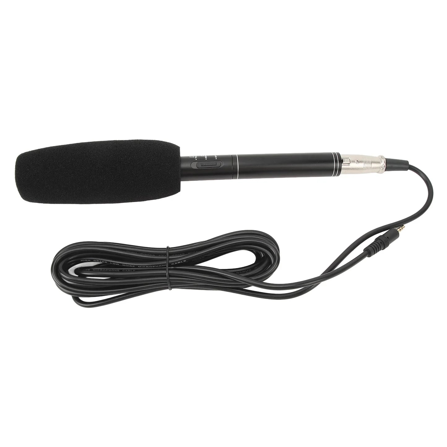 Professional XLR Shotgun Condenser Microphone - Cardioid Mini Interview Mic for TV News, Video Recording & Broadcasting