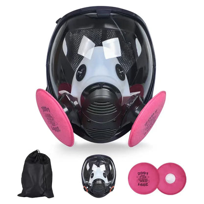 Silicone Full Face Respirator Mask 6800 – 15-in-1 Gas, Dust & Chemical Protection for Laboratory, Welding, Painting & Insecticide Spray