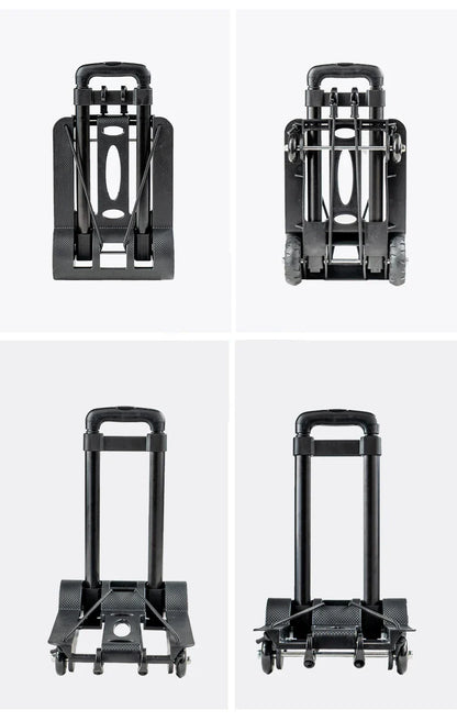 2/4-Wheeled Small Truck with Foldable Pull Rod – Portable Grocery, Luggage & Household Shopping Cart