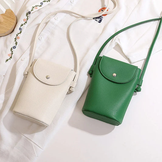 PU Leather Phone Crossbody Bag - Women’s Small Flap Shoulder Purse with Hasp Wallet for Daily Travel & Outdoor Use