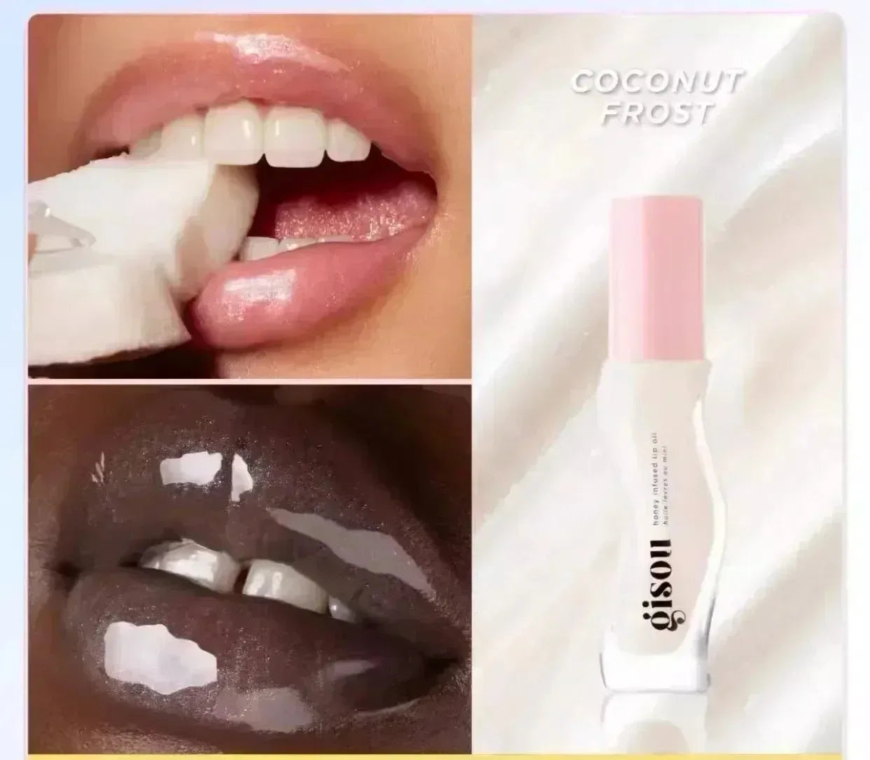 Gisou Autumn/Winter Limited Edition Lip Oil Gloss — Long-Lasting Moisturizing, Plumping & Exfoliating Milky Mocha Lip Care