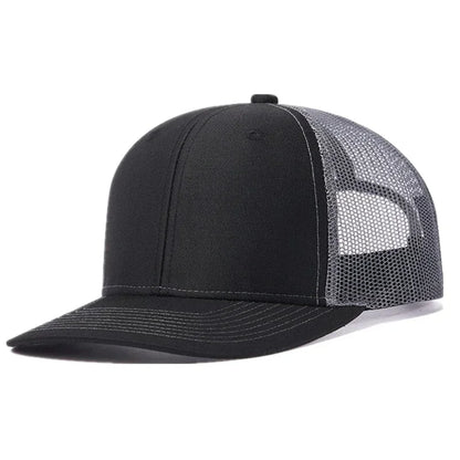 Unisex Curved Brim Trucker Hat - Breathable Summer Mesh Baseball Cap for Men & Women