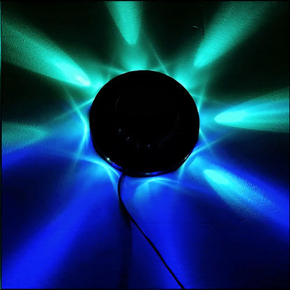Sound Activated RGB Disco Light - USB Rotating LED Party Stage Light with Music Sync