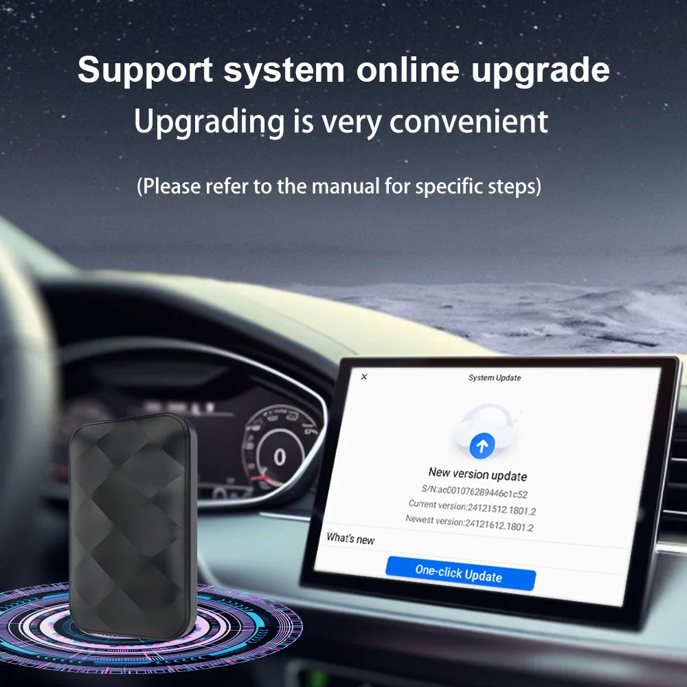 Acodo 2025 Android 14 CarPlay AI Box – 3-in-1 Wireless Android Auto USB Adapter & Universal TV Box for YouTube & Netflix Plug and Play