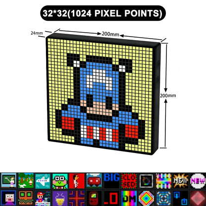 64x64 RGB LED Pixel Matrix Display Panel – Programmable Smart Pixel Art Screen with Bluetooth APP Control Creative LED Sign Board