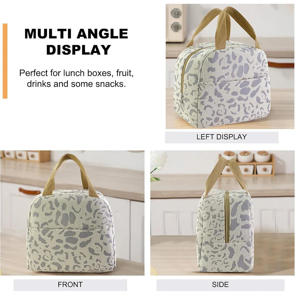 Ink Pattern Insulated Lunch Bag – Bento Box Picnic & Travel Cooler Tote