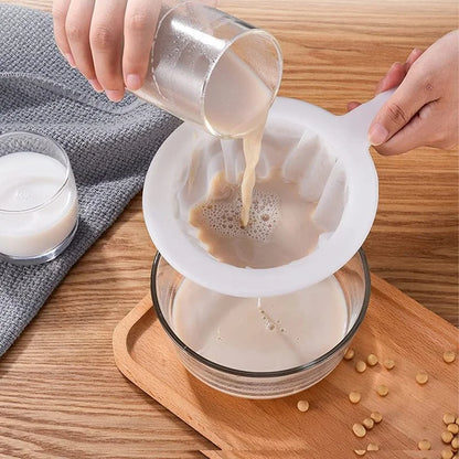 Ultra Fine Mesh Strainer Spoon – 100/200/400 Mesh Washable Nylon Filter Sieve for Soy Milk, Juice, Coffee & Tea Kitchen Colander Tool