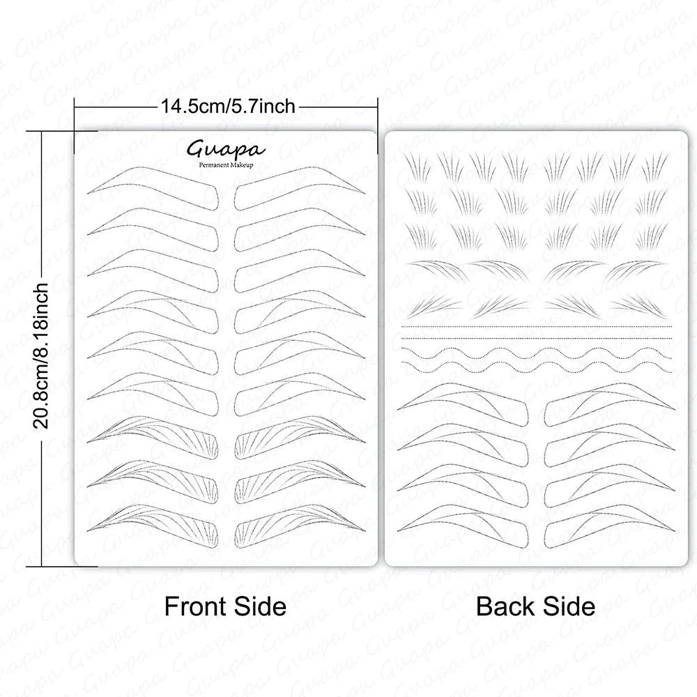 Microblading Practice Skin Sheets — Eyebrow Segment Tip Joint Texture for Semi-Permanent Makeup Training