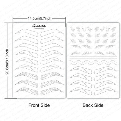 Microblading Practice Skin Sheets — Eyebrow Segment Tip Joint Texture for Semi-Permanent Makeup Training