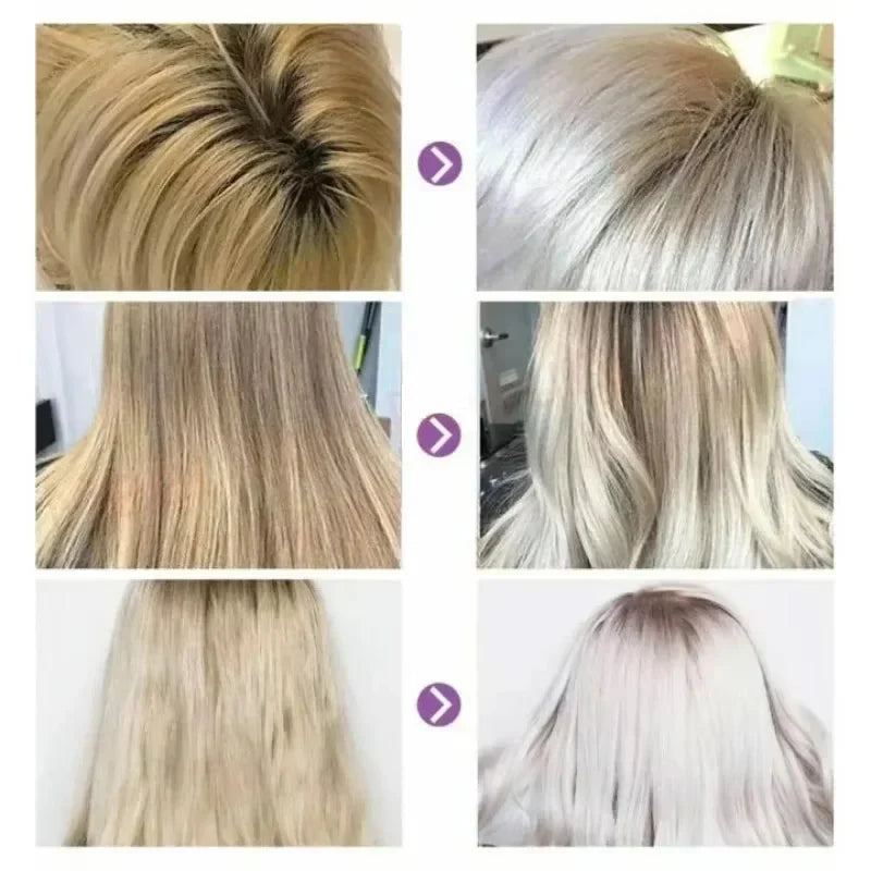 300ml Purple Color Fixing Shampoo – Long-Lasting Hair Dye, Gray Coverage, Fade Yellow After Bleach, Non-Irritating Hair Care