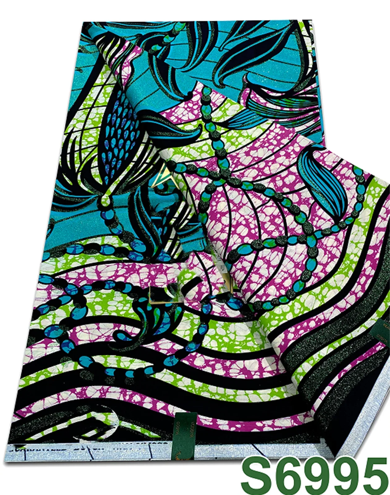 Original African Wax Print Fabric - 6 Yards 100% Cotton Nigerian Ankara Sewing Material