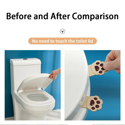 Cute Cartoon Toilet Handle - Cat Claw Lid Remover Tool for Easy Plastic Flip Cover Opening