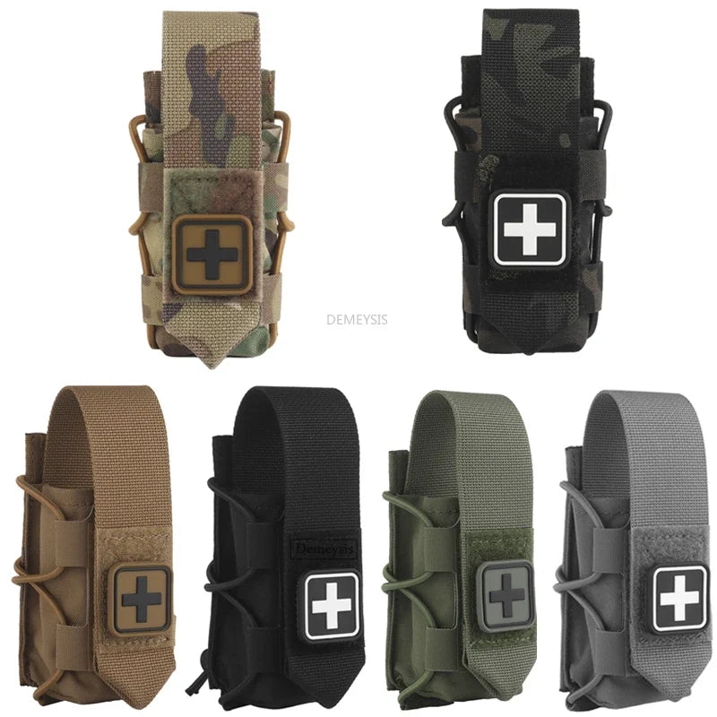 Tactical Tourniquet Pouch - Universal EMT Trauma First Aid Holder for Airsoft & Survival Gear