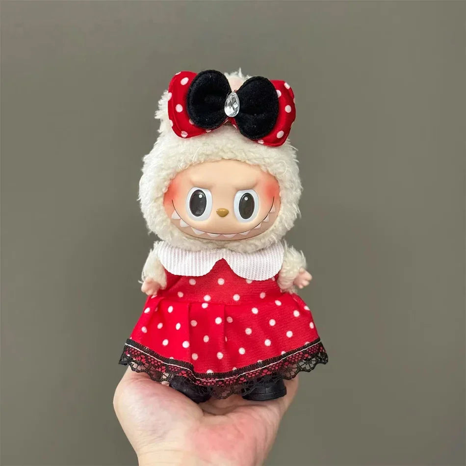 15-17CM Labubu Mini Doll Clothes – V1-V3 Cosplay Sports & Leisure Outfit Accessories, Gift Set