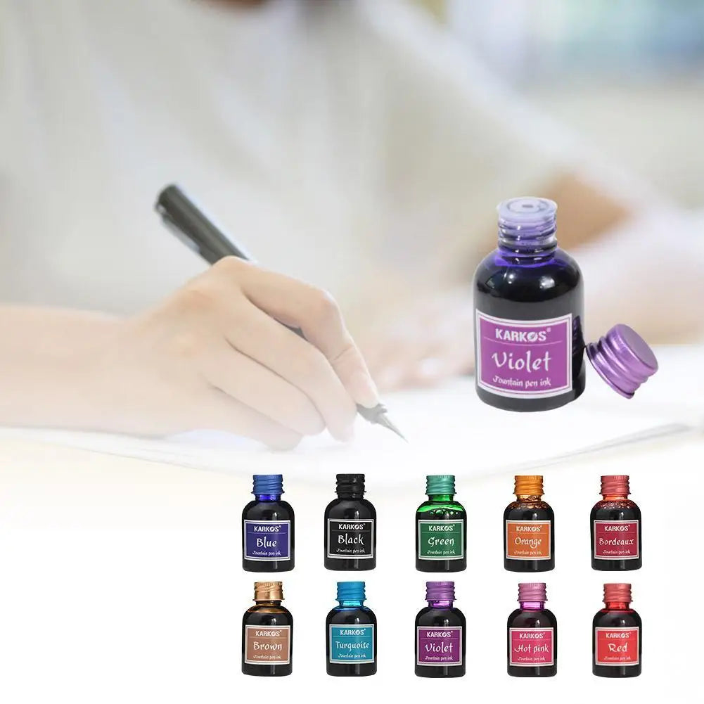 20/30ml Fountain Pen Ink – High-Quality Pure Color Ink for Calligraphy, Writing, and School Stationery