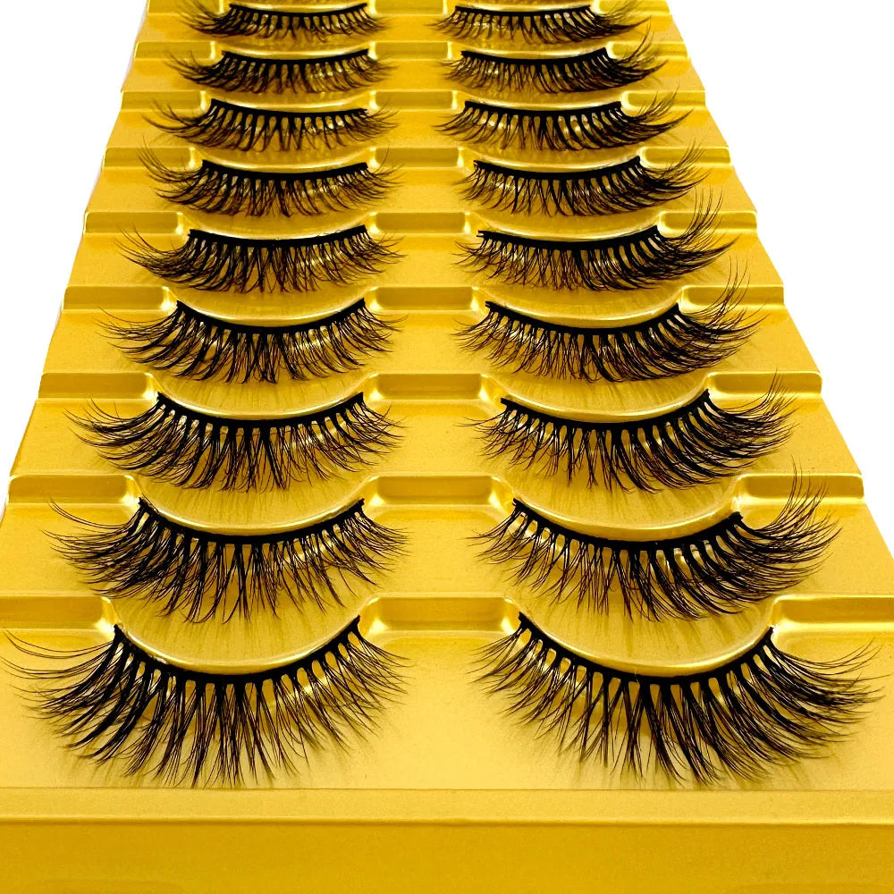 38 Styles 10 Pairs 3D Mink False Eyelashes – Natural Short & Long Fake Lashes Makeup Extension Kit